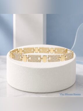 Private Couture Pavé Link Bracelet | 18K Gold Layered